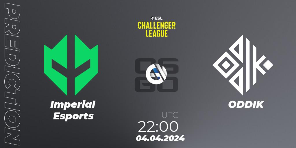 Imperial Esports vs ODDIK: Match Prediction. 04.04.2024 at 22:00, Counter-Strike (CS2), ESL Challenger League Season 47: South America