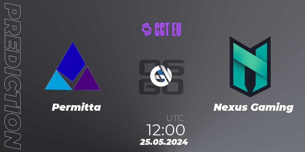 Permitta vs Nexus Gaming: Match Prediction. 25.05.2024 at 12:00, Counter-Strike (CS2), CCT Season 2 Europe Series 4