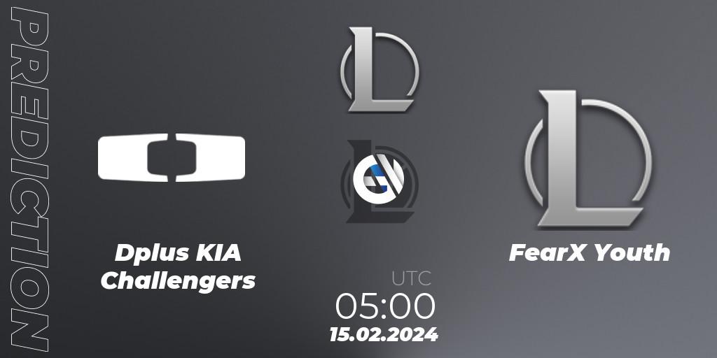 Dplus KIA Challengers vs FearX Youth: Match Prediction. 15.02.2024 at 05:00, LoL, LCK Challengers League 2024 Spring - Group Stage