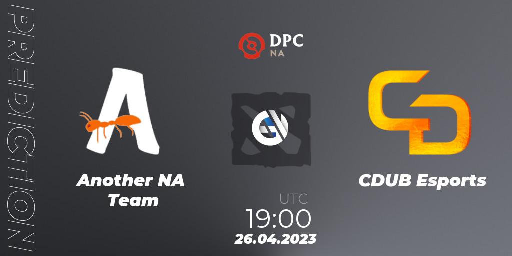 Another NA Team vs CDUB Esports: Match Prediction. 26.04.2023 at 19:00, Dota 2, DPC 2023 Tour 2: NA Division II (Lower)
