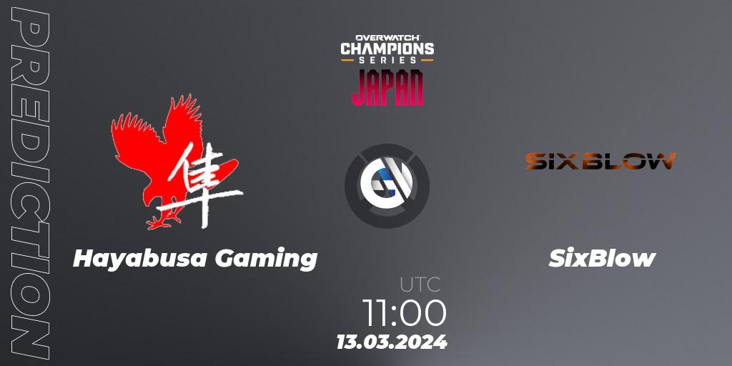 Hayabusa Gaming vs SixBlow: Match Prediction. 13.03.2024 at 12:00, Overwatch, Overwatch Champions Series 2024 - Stage 1 Japan