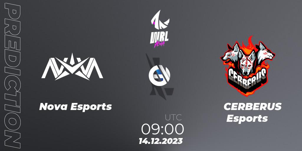 Nova Esports vs CERBERUS Esports: Match Prediction. 14.12.2023 at 09:00, Wild Rift, WRL Asia 2023 - Season 2 - Regular Season