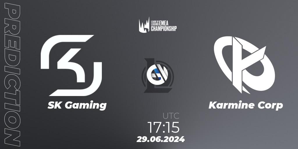 SK Gaming vs Karmine Corp: Match Prediction. 29.06.2024 at 17:15, LoL, LEC Summer 2024 - Regular Season