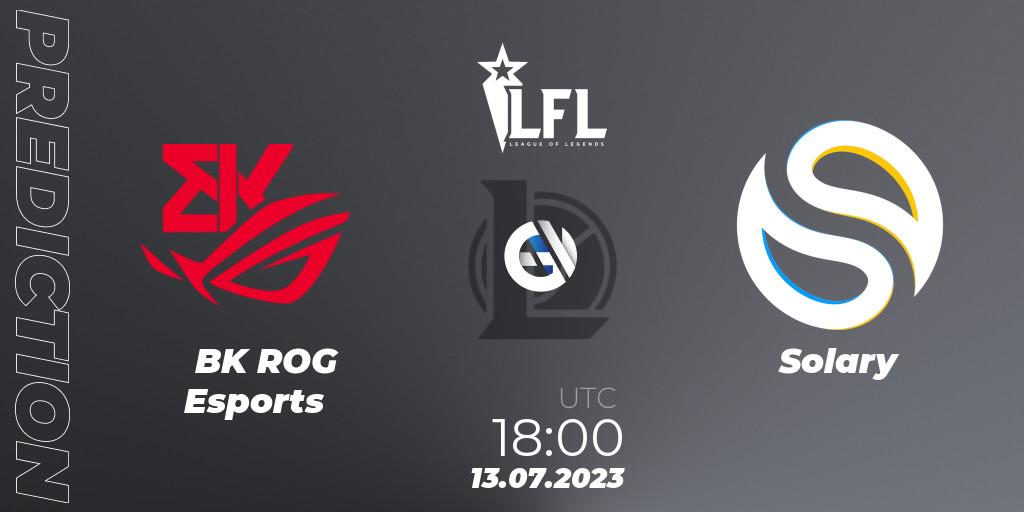 BK ROG Esports vs Solary: Match Prediction. 13.07.2023 at 18:00, LoL, LFL Summer 2023 - Group Stage