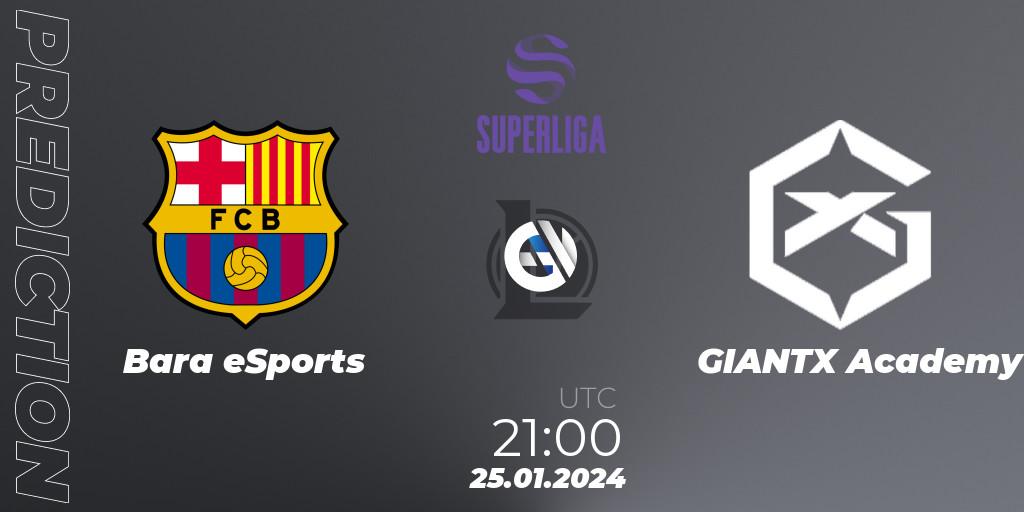 Barça eSports vs GIANTX Academy: Match Prediction. 25.01.2024 at 21:00, LoL, Superliga Spring 2024 - Group Stage