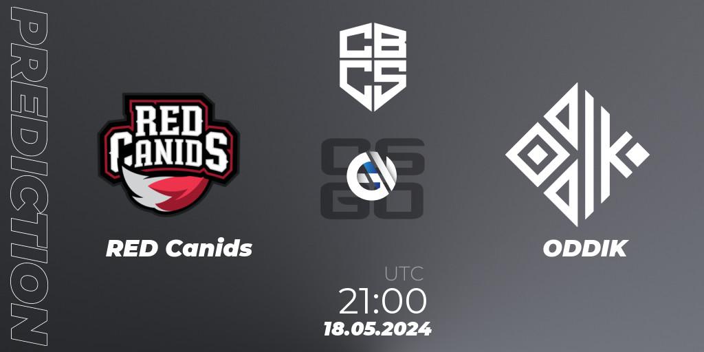RED Canids vs ODDIK: Match Prediction. 18.05.2024 at 21:00, Counter-Strike (CS2), CBCS Season 4