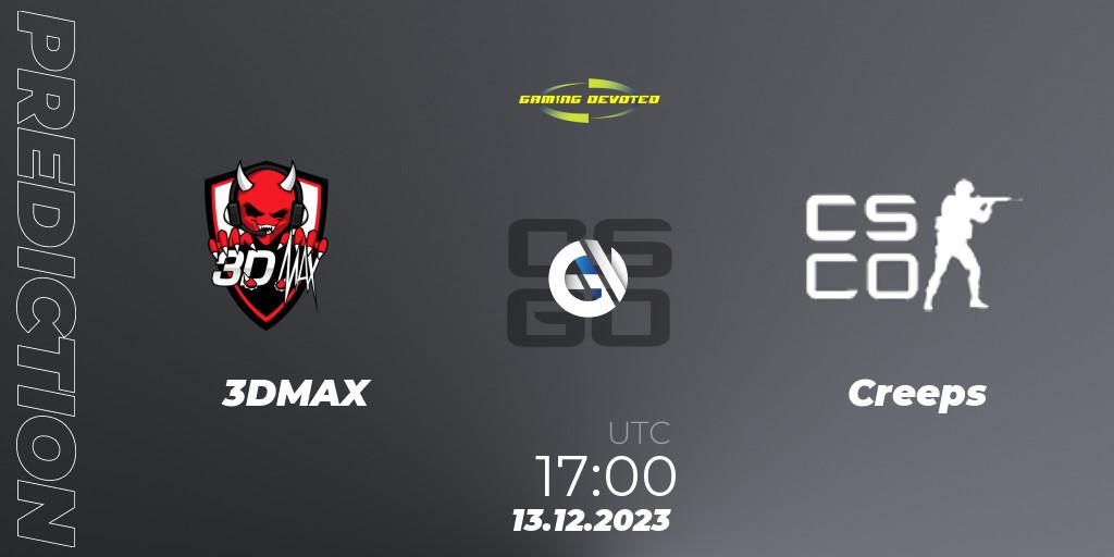 3DMAX vs Creeps: Match Prediction. 13.12.2023 at 17:00, Counter-Strike (CS2), Gaming Devoted Become The Best