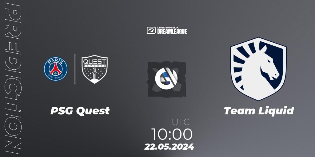 PSG Quest vs Team Liquid: Match Prediction. 22.05.2024 at 10:00, Dota 2, DreamLeague Season 23