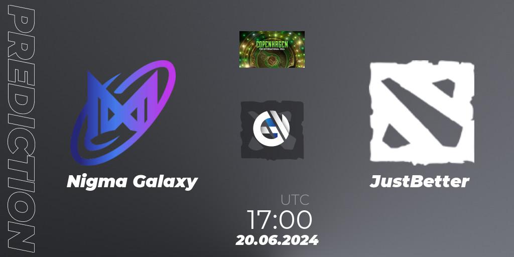 Nigma Galaxy vs JustBetter: Match Prediction. 20.06.2024 at 17:20, Dota 2, The International 2024: Western Europe Closed Qualifier