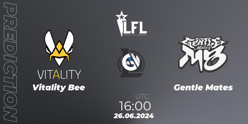 Vitality Bee vs Gentle Mates: Match Prediction. 26.06.2024 at 16:00, LoL, LFL Summer 2024