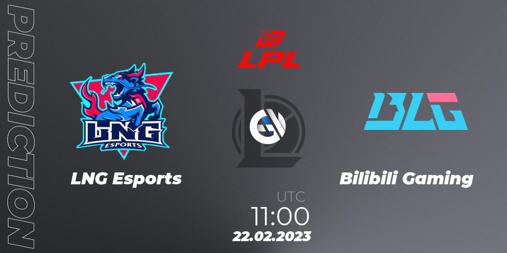 LNG Esports vs Bilibili Gaming: Match Prediction. 22.02.23, LoL, LPL Spring 2023 - Group Stage