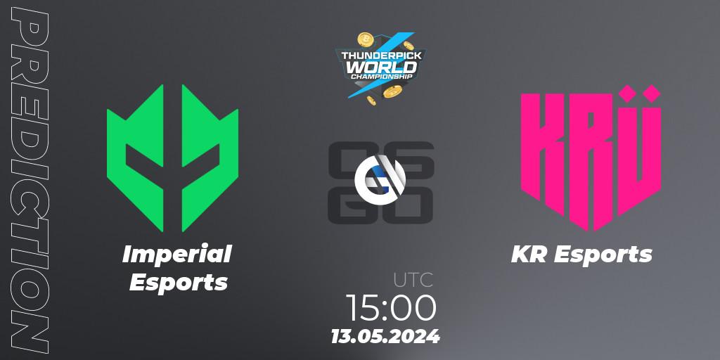 Imperial Esports vs KRÜ Esports: Match Prediction. 13.05.2024 at 15:00, Counter-Strike (CS2), Thunderpick World Championship 2024: South American Series #1