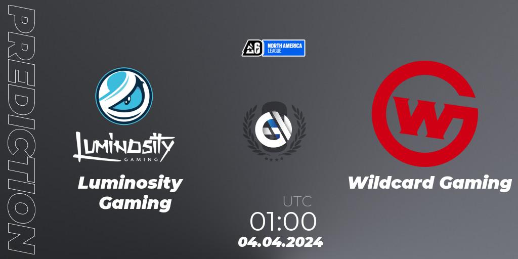 Luminosity Gaming vs Wildcard Gaming: Match Prediction. 03.04.24, Rainbow Six, North America League 2024 - Stage 1