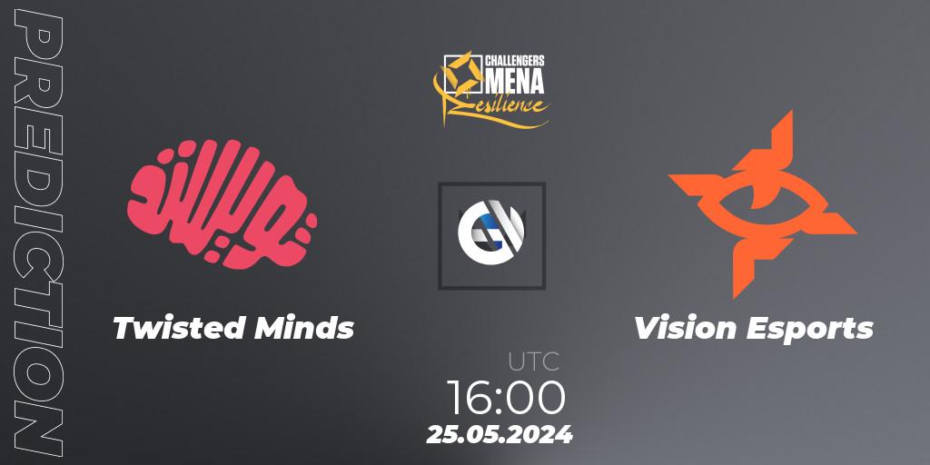 Twisted Minds vs Vision Esports: Match Prediction. 25.05.2024 at 16:00, VALORANT, VALORANT Challengers 2024 MENA: Resilience Split 2 - GCC and Iraq