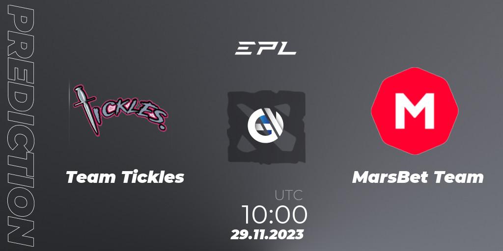 Team Tickles vs MarsBet Team: Match Prediction. 29.11.2023 at 10:00, Dota 2, European Pro League Season 14