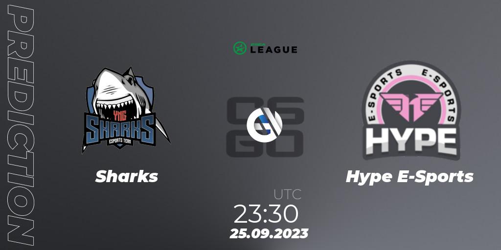 Sharks vs Hype E-Sports: Match Prediction. 27.09.2023 at 16:00, Counter-Strike (CS2), ESEA Season 46: Open Division - South America