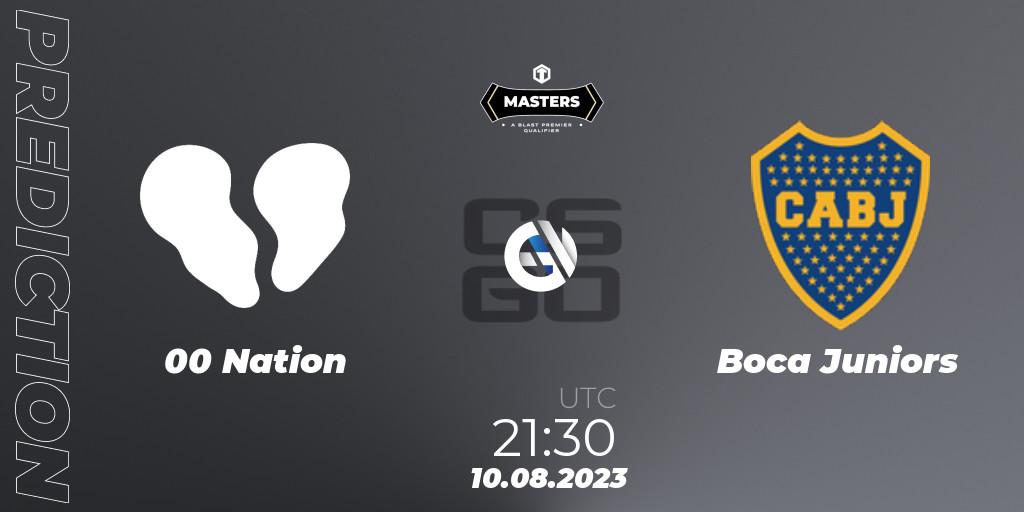 00 Nation vs Boca Juniors: Match Prediction. 10.08.2023 at 21:50, Counter-Strike (CS2), TG Masters: Fall 2023