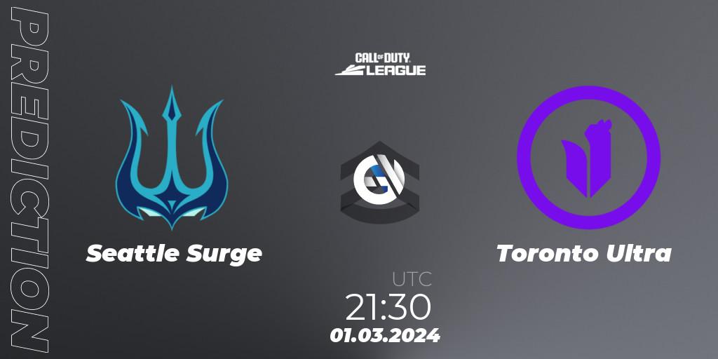 Seattle Surge vs Toronto Ultra: Match Prediction. 01.03.2024 at 21:30, Call of Duty, Call of Duty League 2024: Stage 2 Major Qualifiers