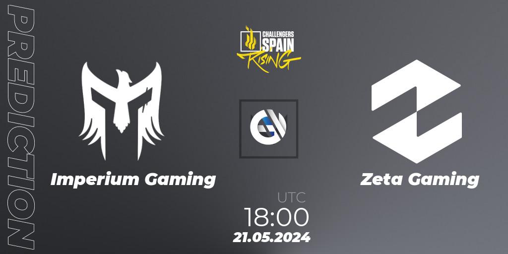 Imperium Gaming vs Zeta Gaming: Match Prediction. 21.05.2024 at 16:00, VALORANT, VALORANT Challengers 2024 Spain: Rising Split 2
