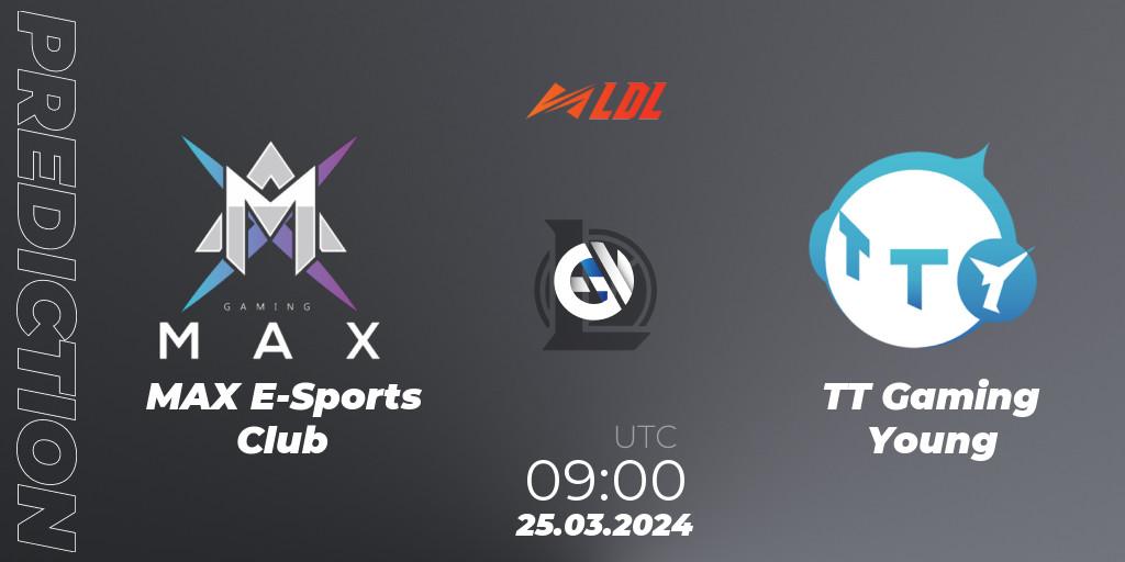 MAX E-Sports Club vs TT Gaming Young: Match Prediction. 25.03.24, LoL, LDL 2024 - Stage 2