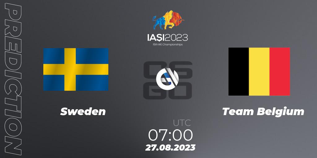 Sweden vs Team Belgium: Match Prediction. 27.08.2023 at 21:00, Counter-Strike (CS2), IESF World Esports Championship 2023