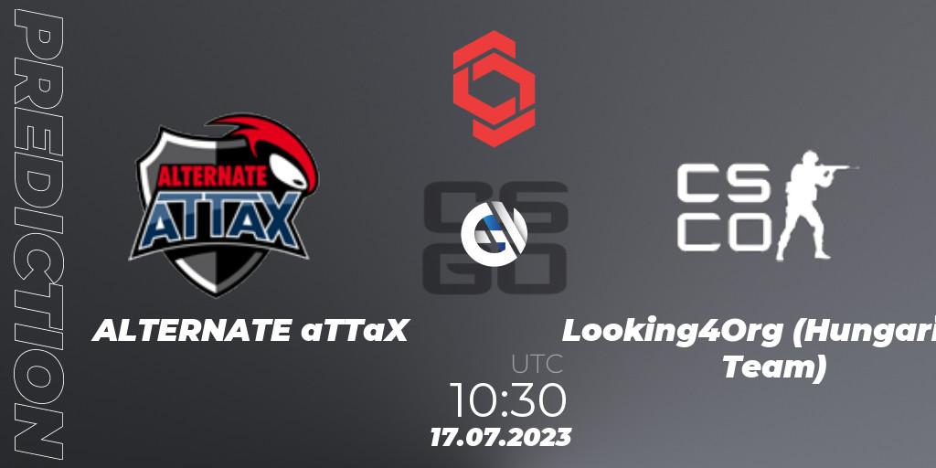 ALTERNATE aTTaX vs Looking4Org (Hungarian Team): Match Prediction. 17.07.2023 at 10:30, Counter-Strike (CS2), CCT Central Europe Series #7