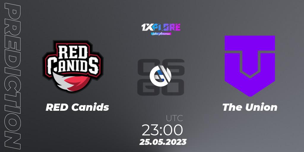RED Canids vs The Union: Match Prediction. 25.05.2023 at 23:00, Counter-Strike (CS2), 1XPLORE Latin America Cup 1