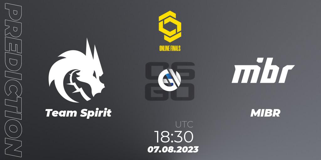 Team Spirit vs MIBR: Match Prediction. 07.08.2023 at 19:40, Counter-Strike (CS2), CCT 2023 Online Finals 2