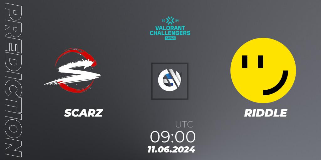 SCARZ vs RIDDLE: Match Prediction. 11.06.2024 at 09:00, VALORANT, VALORANT Challengers Japan 2024: Split 2