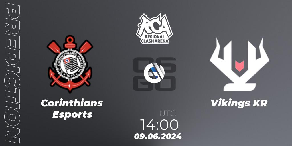 Corinthians Esports vs Vikings KR: Match Prediction. 09.06.2024 at 14:00, Counter-Strike (CS2), Regional Clash Arena South America
