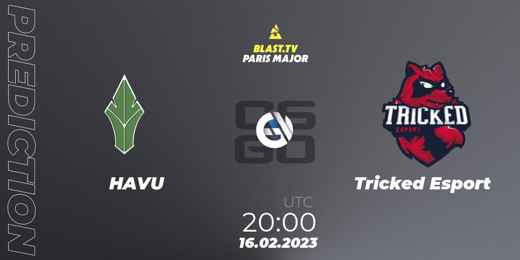 HAVU vs Tricked Esport: Match Prediction. 16.02.2023 at 20:00, Counter-Strike (CS2), BLAST.tv Paris Major 2023 Europe RMR Closed Qualifier A