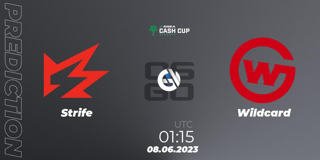 Strife vs Wildcard: Match Prediction. 08.06.2023 at 01:15, Counter-Strike (CS2), ESEA Cash Cup Circuit Season 1 Finals