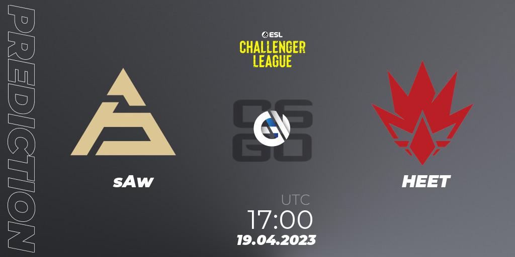 sAw vs HEET: Match Prediction. 19.04.2023 at 17:00, Counter-Strike (CS2), ESL Challenger League Season 45: Europe