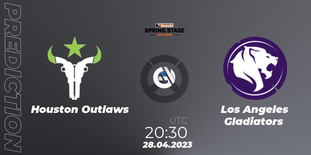 Houston Outlaws vs Los Angeles Gladiators: Match Prediction. 28.04.2023 at 20:30, Overwatch, OWL Stage Qualifiers Spring 2023 West