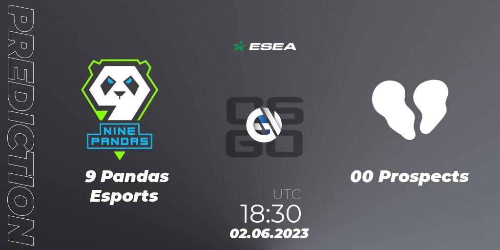 9 Pandas Esports vs 00 Prospects: Match Prediction. 02.06.23, CS2 (CS:GO), ESEA Advanced Season 45 Europe