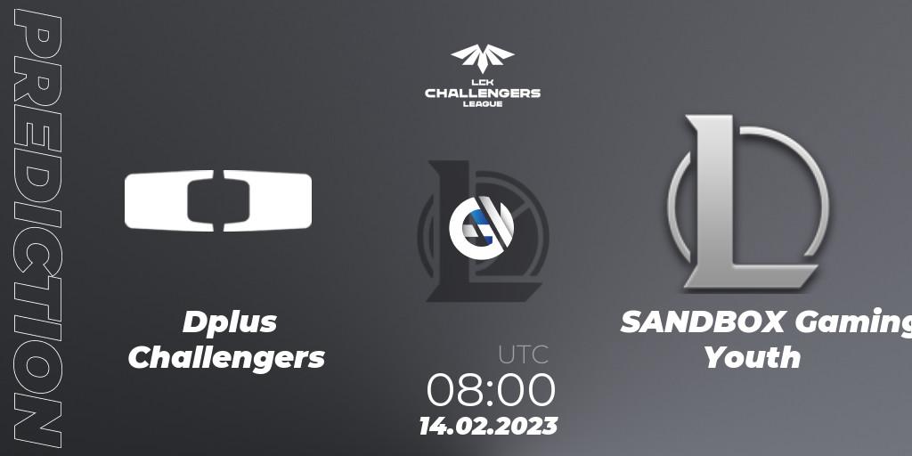 Dplus Challengers vs SANDBOX Gaming Youth: Match Prediction. 14.02.2023 at 08:00, LoL, LCK Challengers League 2023 Spring