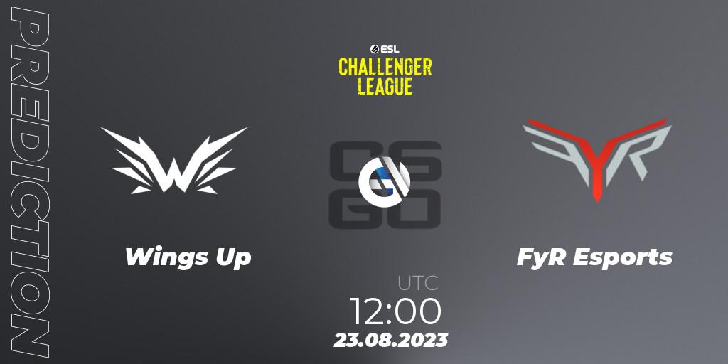 Wings Up vs FyR Esports: Match Prediction. 23.08.2023 at 12:00, Counter-Strike (CS2), ESL Challenger League Season 46: Asia-Pacific