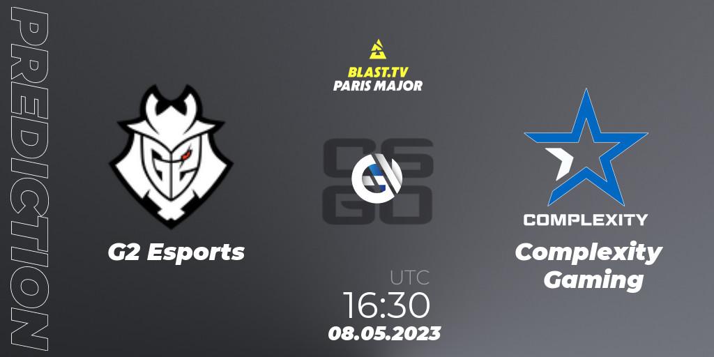G2 Esports vs Complexity Gaming: Match Prediction. 08.05.2023 at 16:00, Counter-Strike (CS2), BLAST Paris Major 2023 Challengers Stage