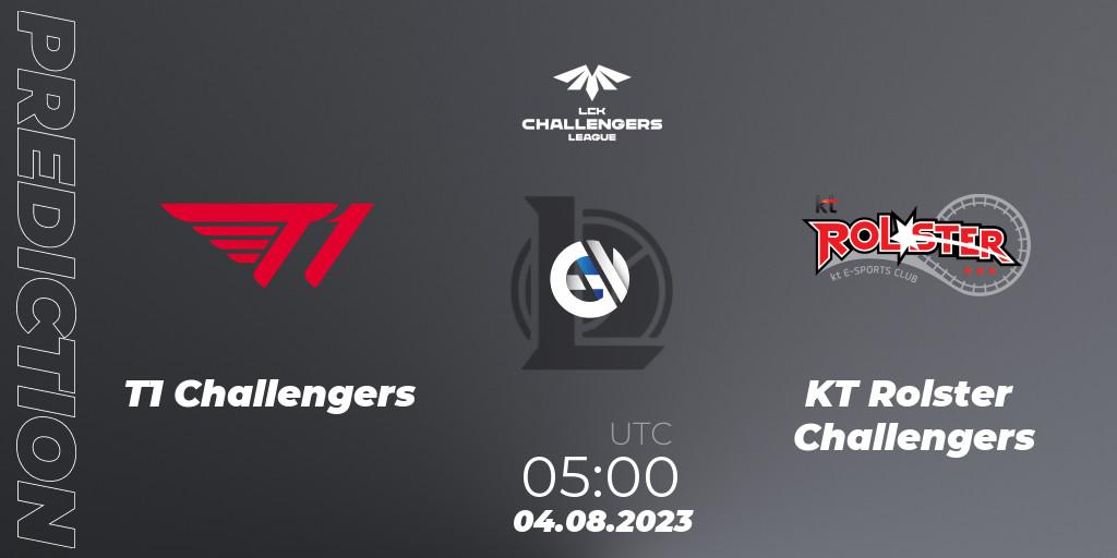 T1 Challengers vs KT Rolster Challengers: Match Prediction. 04.08.2023 at 05:00, LoL, LCK Challengers League 2023 Summer - Group Stage