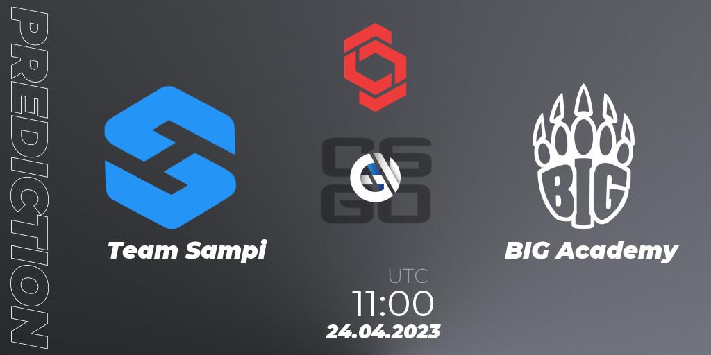 Team Sampi vs BIG Academy: Match Prediction. 24.04.2023 at 11:00, Counter-Strike (CS2), CCT Central Europe Series #6