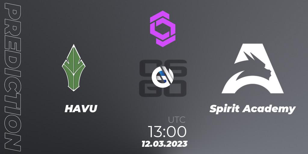 HAVU vs Spirit Academy: Match Prediction. 12.03.2023 at 13:00, Counter-Strike (CS2), CCT West Europe Series #2