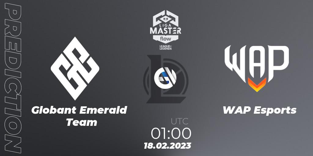 Globant Emerald Team vs WAP Esports: Match Prediction. 18.02.2023 at 01:15, LoL, Liga Master Opening 2023 - Group Stage