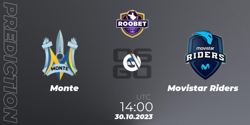 Monte vs Movistar Riders: Match Prediction. 30.10.23, CS2 (CS:GO), Roobet Cup 2023