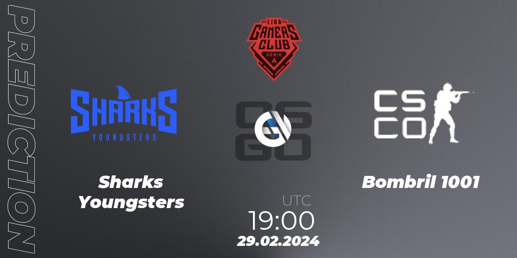 Sharks Youngsters vs Bombril 1001: Match Prediction. 29.02.2024 at 19:00, Counter-Strike (CS2), Gamers Club Liga Série A: February 2024