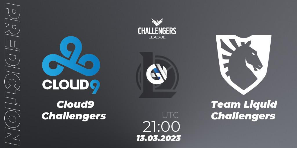 Cloud9 Challengers vs Team Liquid Challengers: Match Prediction. 13.03.2023 at 20:00, LoL, NACL 2023 Spring - Playoffs