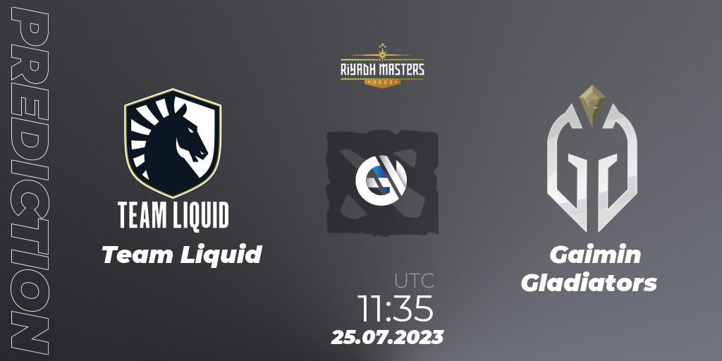 Team Liquid vs Gaimin Gladiators: Match Prediction. 25.07.23, Dota 2, Riyadh Masters 2023
