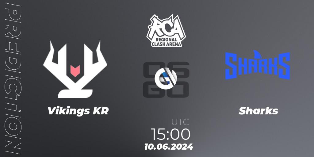 Vikings KR vs Sharks: Match Prediction. 10.06.2024 at 15:00, Counter-Strike (CS2), Regional Clash Arena South America
