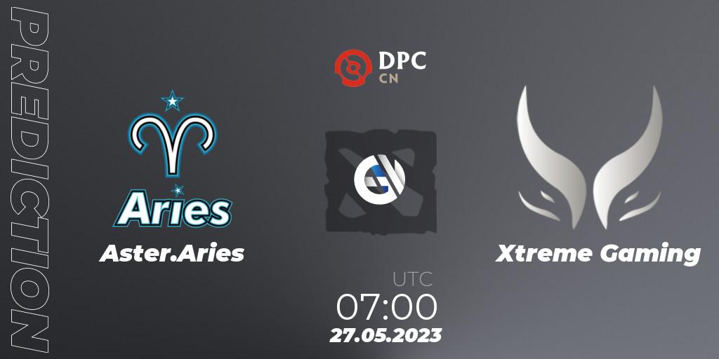 Aster.Aries vs Xtreme Gaming: Match Prediction. 27.05.2023 at 07:13, Dota 2, DPC 2023 Tour 3: CN Division I (Upper)