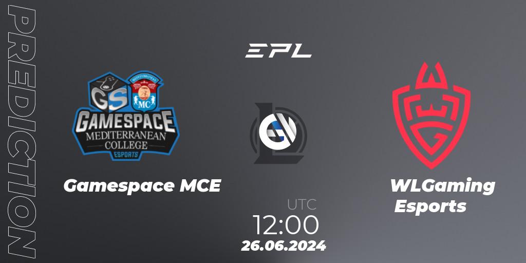 Gamespace MCE vs WLGaming Esports: Match Prediction. 26.06.2024 at 12:00, LoL, European Pro League: Season 2
