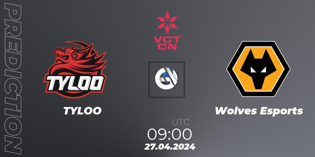 TYLOO vs Wolves Esports: Match Prediction. 27.04.2024 at 09:10, VALORANT, VALORANT Champions Tour China 2024: Stage 1 - Group Stage